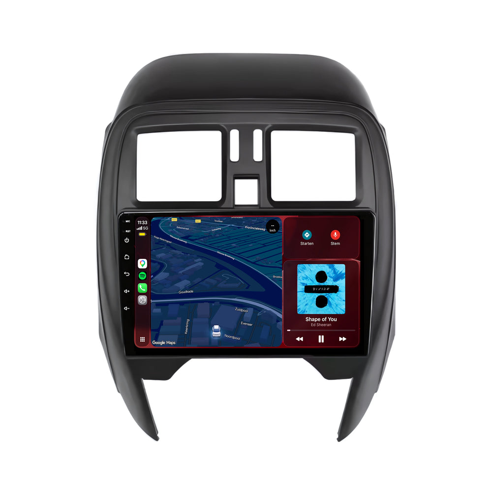 Nissan Micra | Android 15 | 9 inch Autoradio | 2013 t/m 2017 | CarPlay & Android Auto