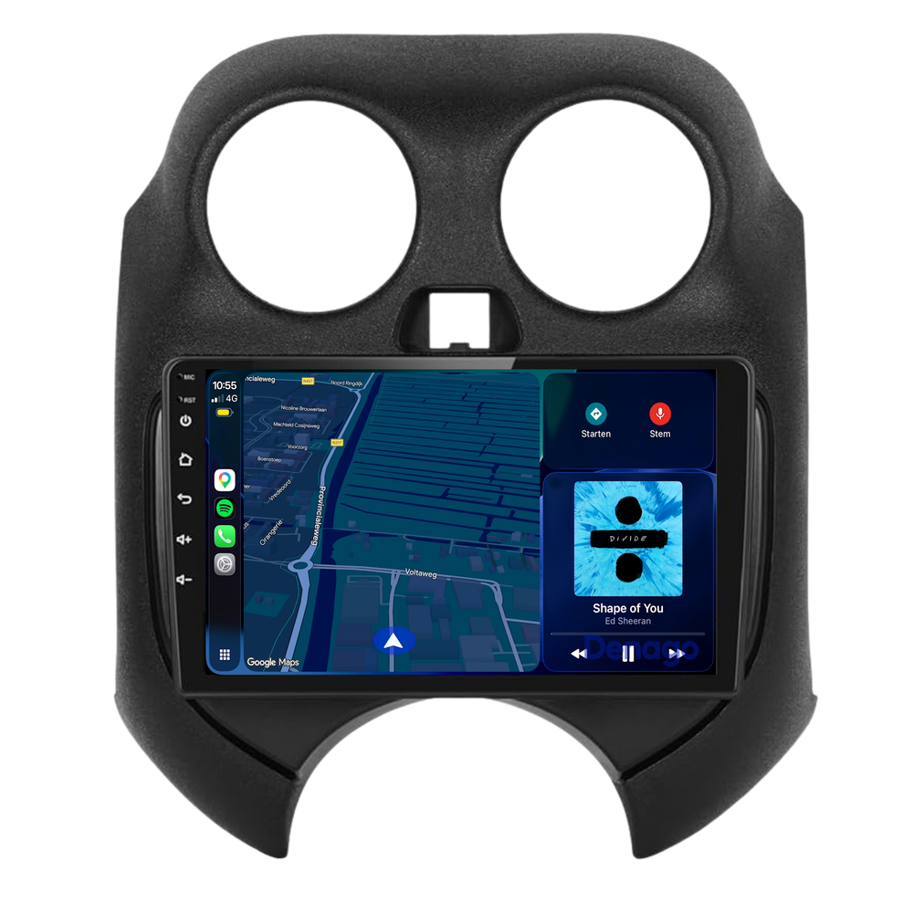 Nissan Micra CarPlay autoradio | 2011 t/m 2016 | Denago DNG-A403 | 9 inch | Android 13 | Draadloos CarPlay & Android Auto