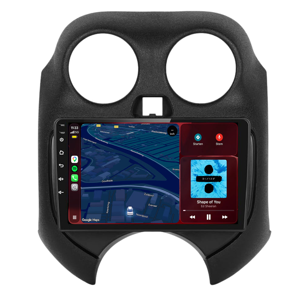 Autoradio Nissan Micra con CarPlay e Android Auto | 2011–2016 | 9 inch | Android 15 | CTX-7403