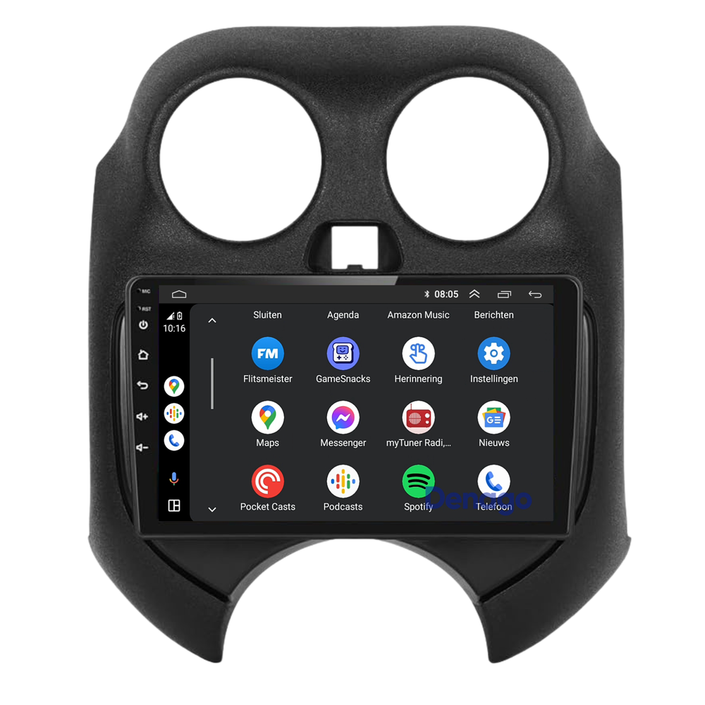 Nissan Micra CarPlay autoradio | 2011 t/m 2016 | Denago DNG-A403 | 9 inch | Android 13 | Draadloos CarPlay & Android Auto