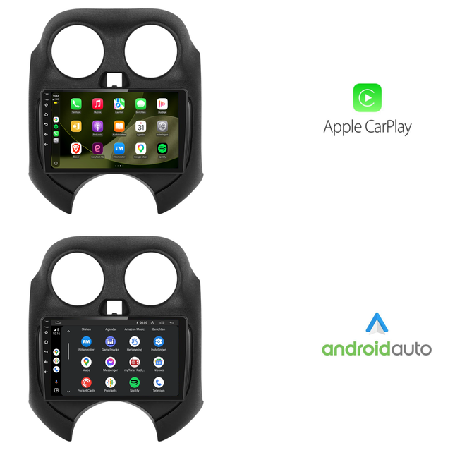 Nissan Micra | Android 13 | Autoradio | 2011 t/m 2016 | CarPlay & Android Auto
