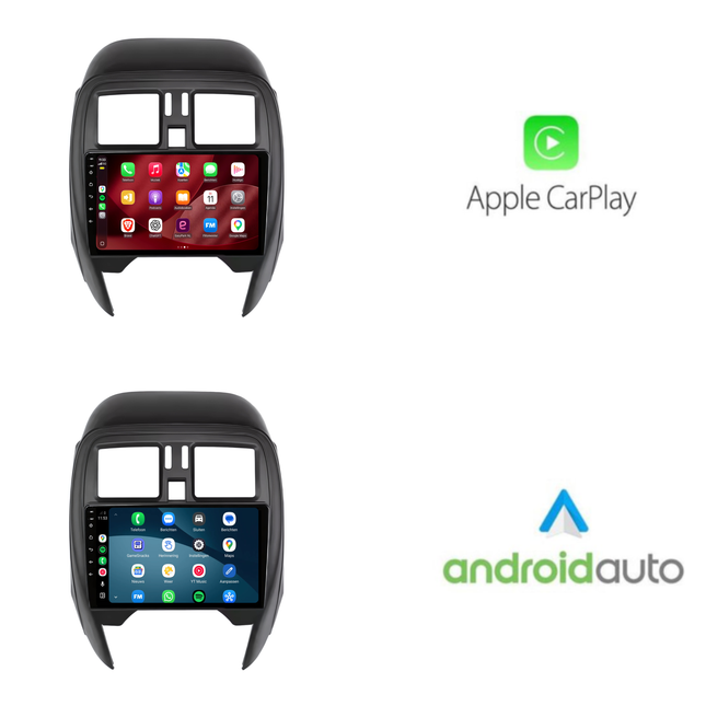 Nissan Micra | Android 15 | 9 inch Autoradio | 2013 t/m 2017 | CarPlay & Android Auto