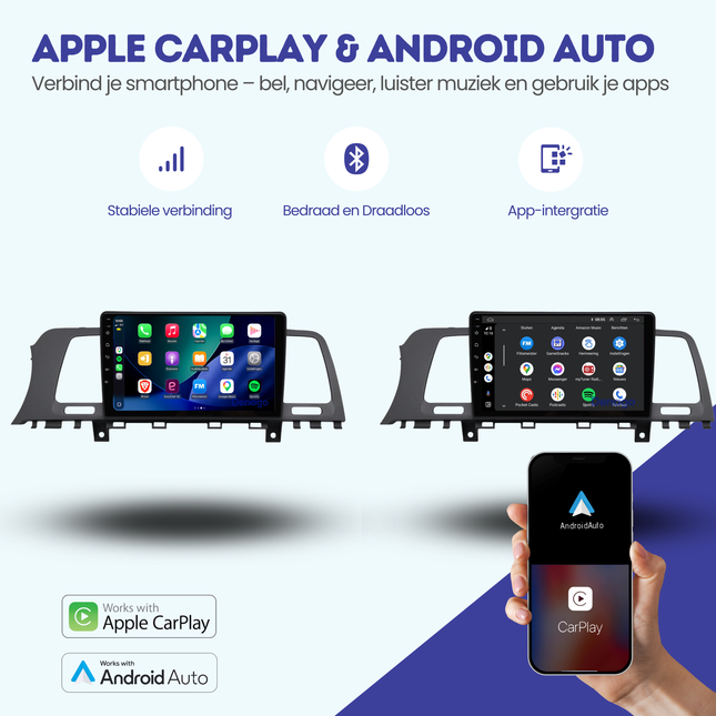 Nissan Murano Z51 CarPlay autoradio | 2008 t/m 2016 | Denago DNG-A385 | 9 inch | Android 13 | Draadloos CarPlay & Android Auto