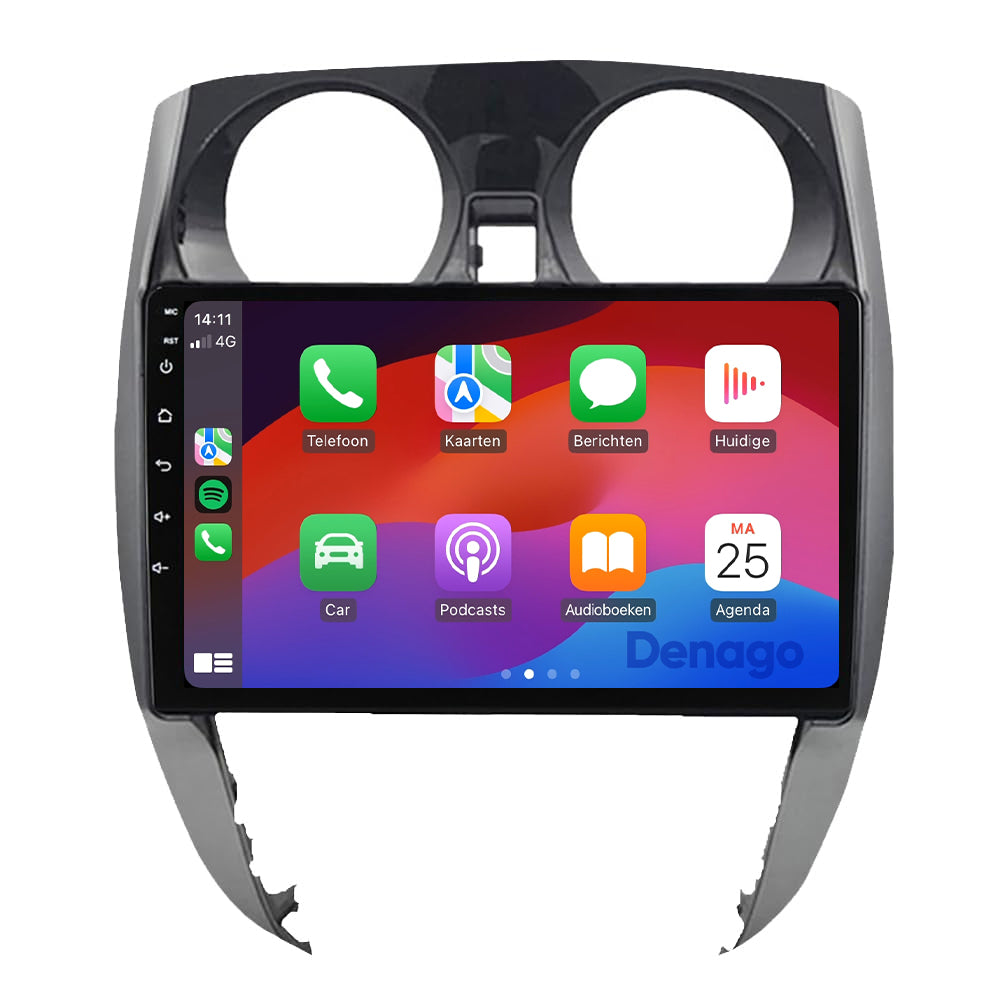 Nissan Note CarPlay autoradio | 2013 t/m 2017 | Denago DNG-A140 | 9 inch | Android 13 | Draadloos CarPlay & Android Auto