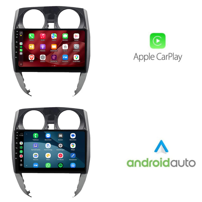 Nissan Note CarPlay & Android Auto-radio | 2013 til 2017 | 9 tommer | Android 15 | Grå | CTX-7140