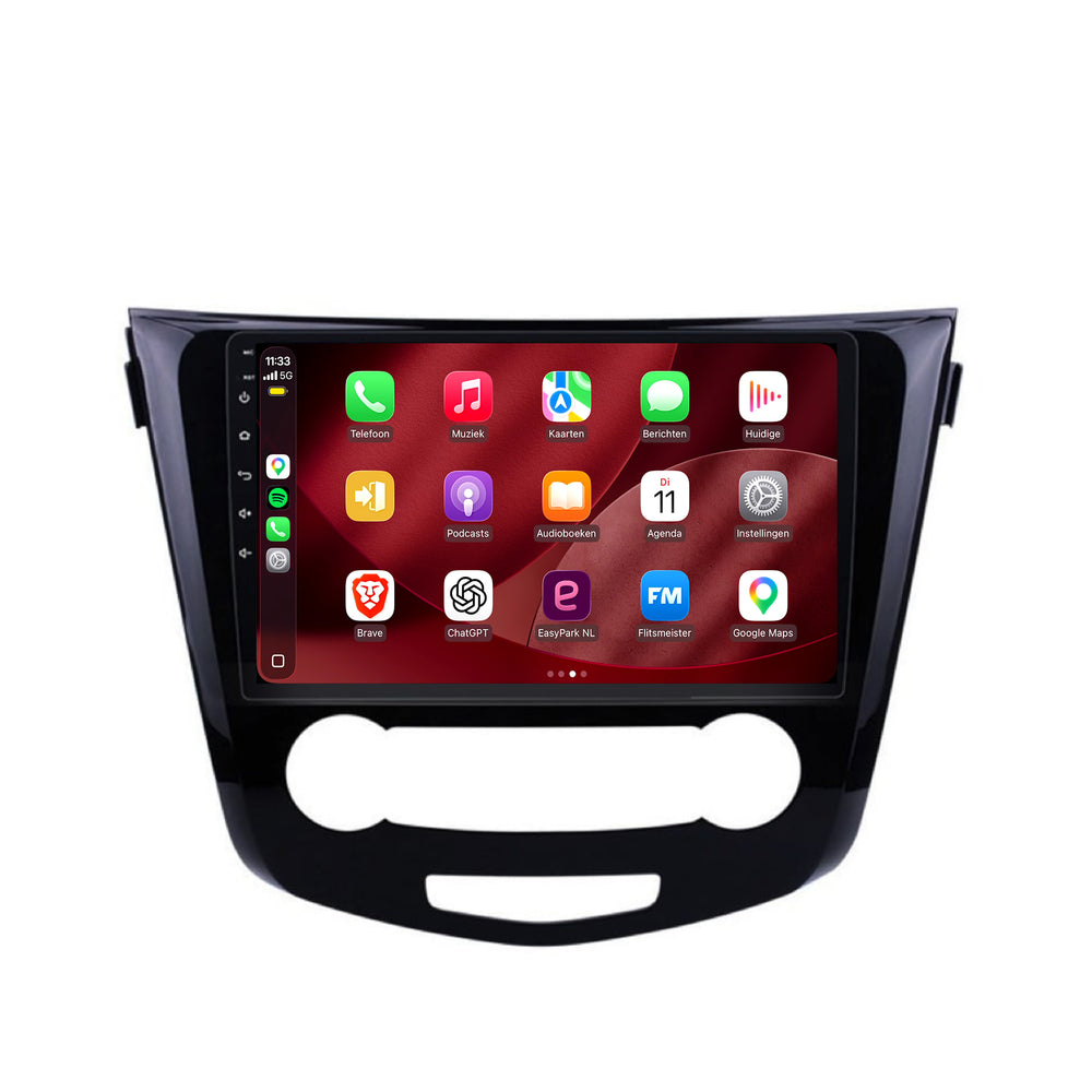Nissan Qashqai CarPlay & Android Auto radio | 2014 t/m 2021 | 10 inch | Android 15 | Aircopaneel zonder scherm | CTX-7108
