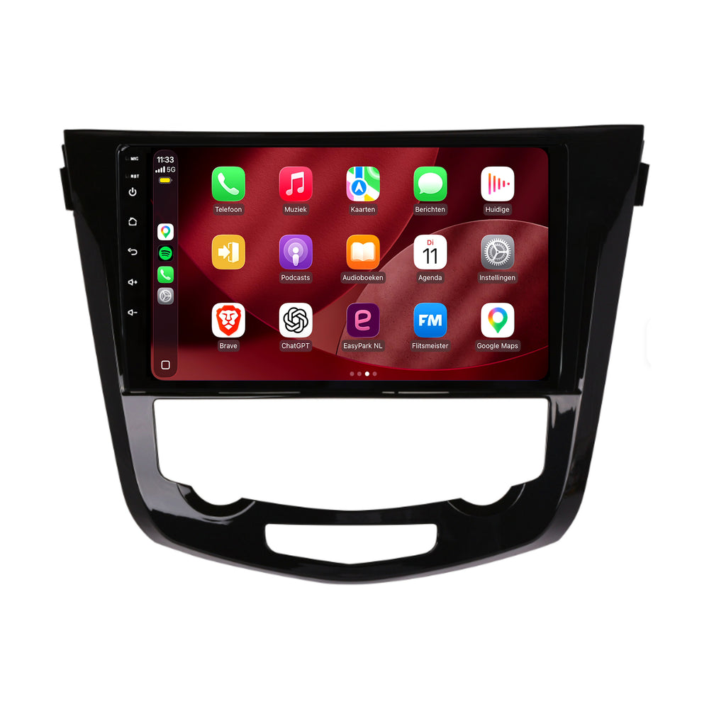 Nissan Qashqai CarPlay & Android Auto radio | 2014 t/m 2021 | 10 inch | Android 15 | Met fabrieksnavigatie | CTX-7106