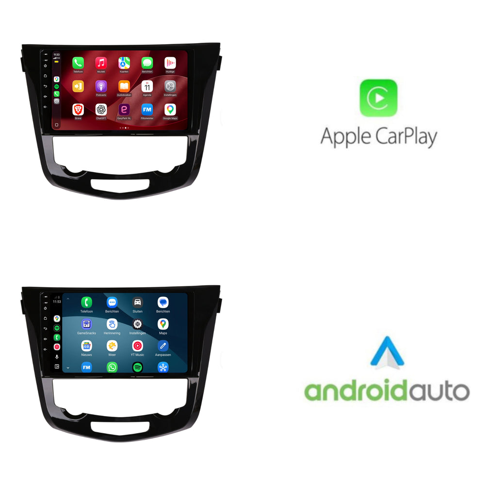 Nissan Qashqai CarPlay & Android Auto radio | 2014 t/m 2021 | 10 inch | Android 15 | Met fabrieksnavigatie | CTX-7106