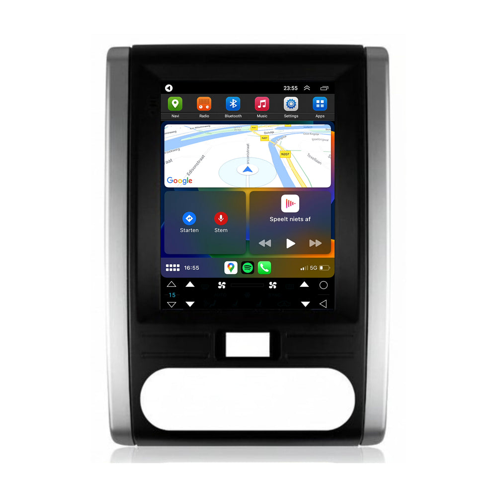 Nissan X-Trail Tesla Style | Android 13 | Autoradio | 2008 t/m 2013 | CarPlay & Android Auto