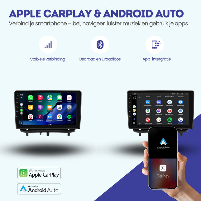 Opel Corsa D CarPlay autoradio | 2006 t/m 2013 | Denago DNG-A428 | 9 inch | Android 13 | Draadloos CarPlay & Android Auto
