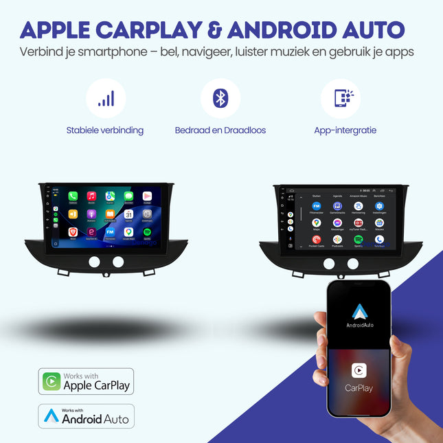 Opel Grandland X CarPlay autoradio | 2016 t/m 2020 | Denago DNG-A463 | 9 inch | Android 13 | Draadloos CarPlay & Android Auto