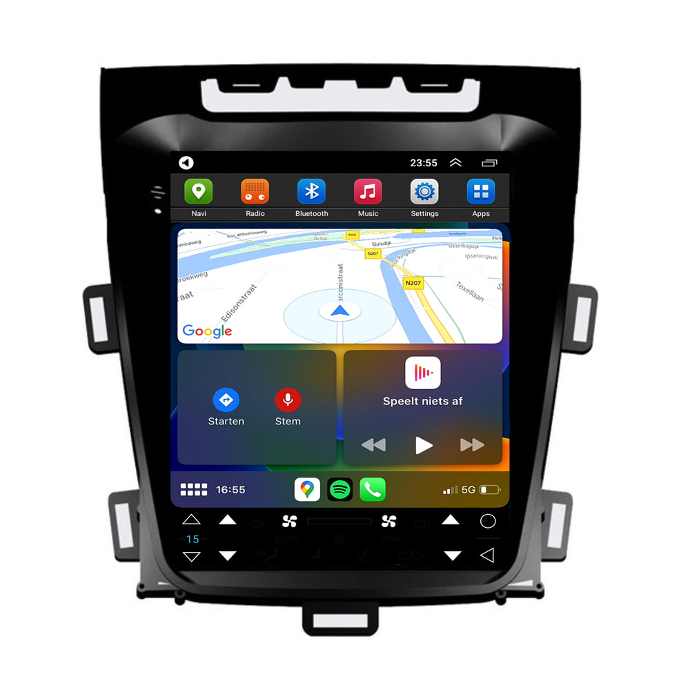 Opel Zafira C Tesla Style | Android 13 | Autoradio | 2012 t/m 2016 | CarPlay & Android Auto