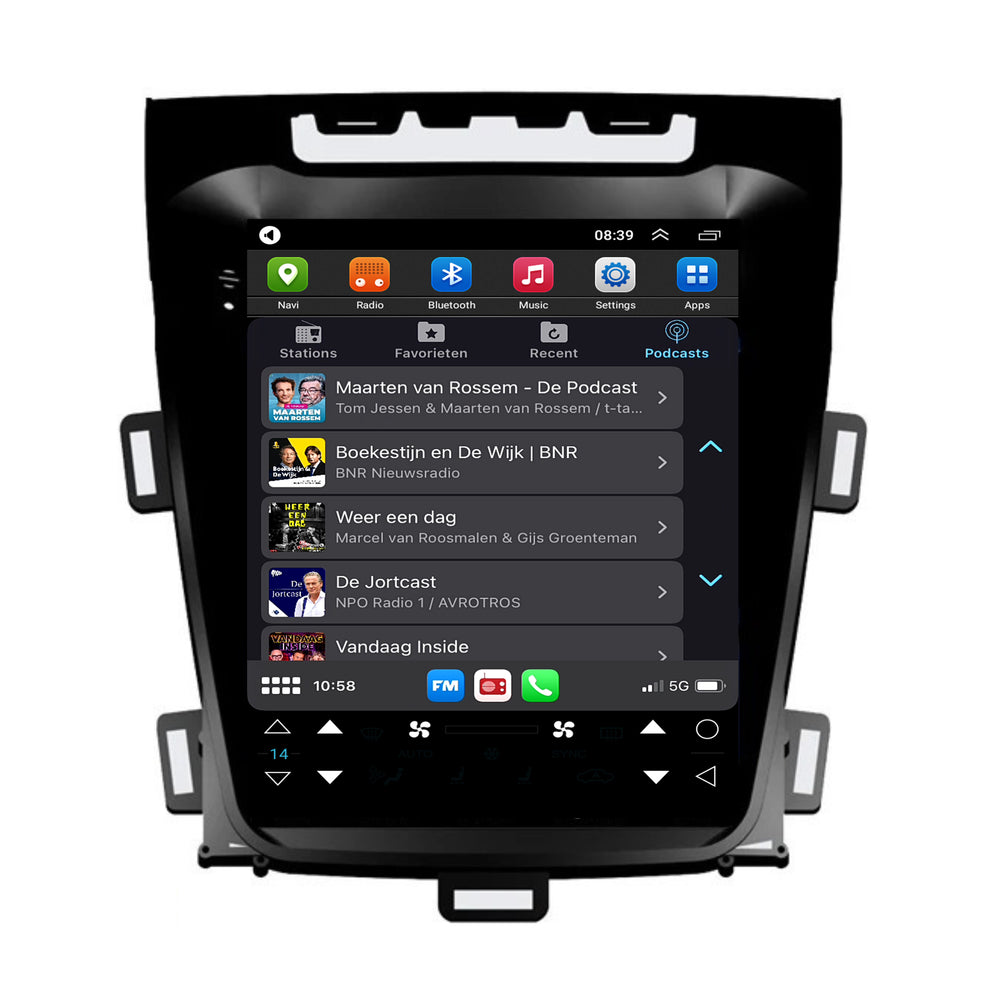 Opel Zafira C Tesla Style | Android 13 | Autoradio | 2012 t/m 2016 | CarPlay & Android Auto