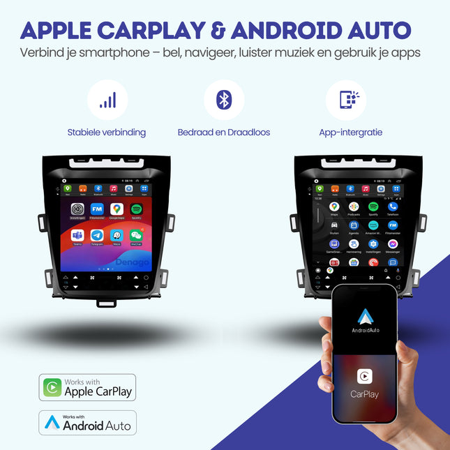 Opel Zafira C CarPlay autoradio | 2012 t/m 2016 | Denago DNG-A415 | 10 inch Tesla Style | Android 13 | Draadloos CarPlay & Android Auto