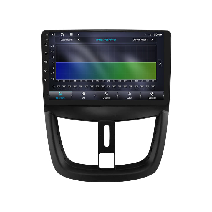 Peugeot 206+ CarPlay- og Android Auto-radio | 2009–2013 | 9 inch | Android 15 | CTX-7398