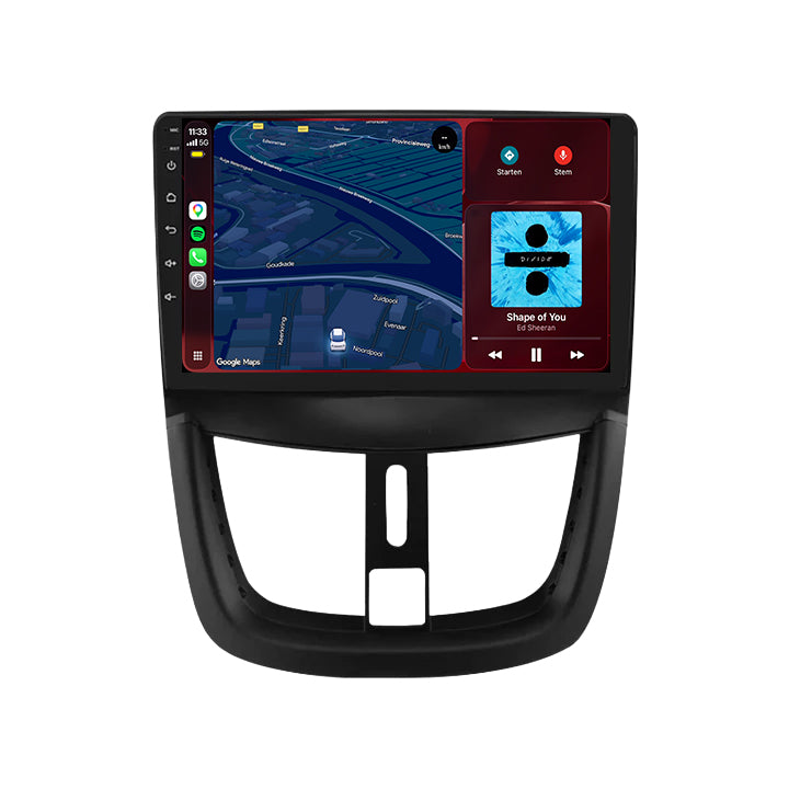 Peugeot 207 | Android 15 | 9 inch Autoradio | 2006 t/m 2015 | CarPlay & Android Auto