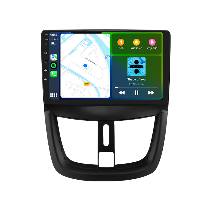 Peugeot 207 | 206+ | 207 cc | Androide 13 | Radio de coche | 2006 a 2015 | CarPlay y Android Auto