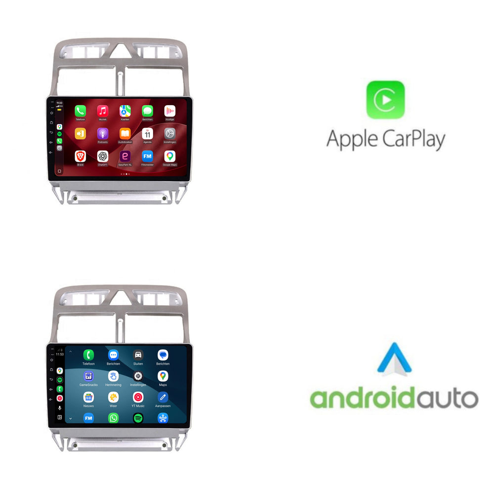 Peugeot 307 CarPlay & Android Auto radio | 2001 t/m 2013 | 9 inch | Android 15 | CTX-7162