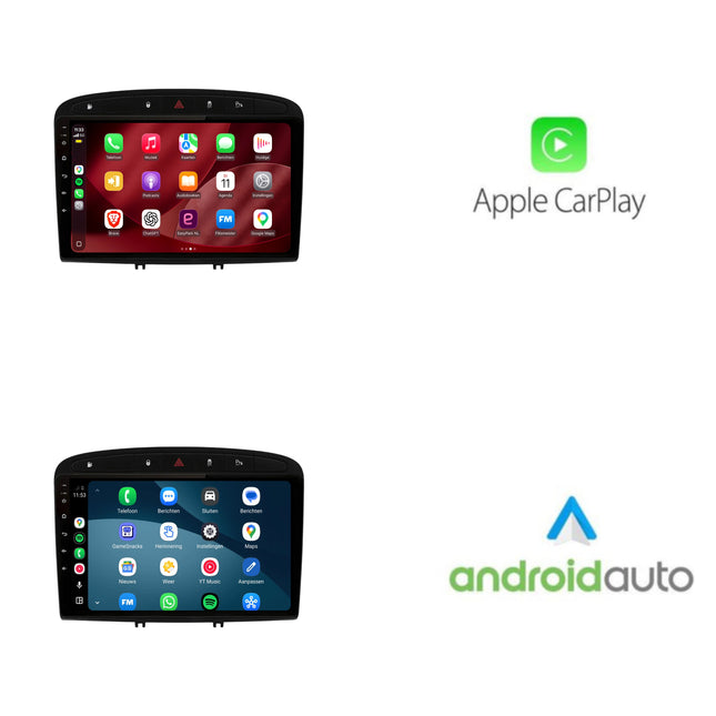 Peugeot 308 og 408 CarPlay- og Android Auto-radio | 2007–2013 | 9 tommer | Android 15 | CTX-7242