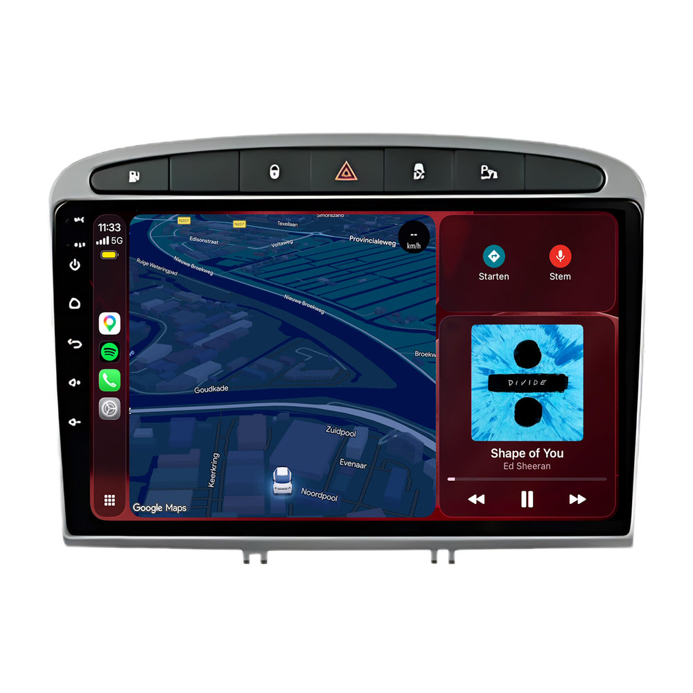 Peugeot 308 & 408 | Android 15 | 9 inch Autoradio | 2007 t/m 2020 | CarPlay & Android Auto