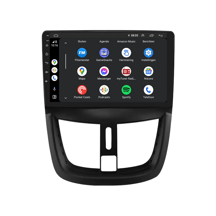 Peugeot 207 | 206+ | 207 cc | Androide 13 | Radio de coche | 2006 a 2015 | CarPlay y Android Auto