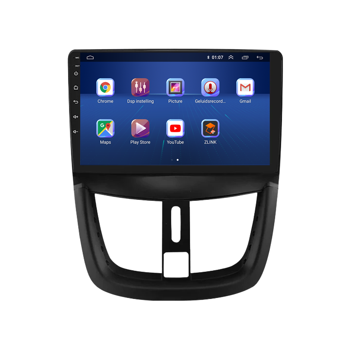 Peugeot 207 | 206+ | 207 cc | Androide 13 | Radio de coche | 2006 a 2015 | CarPlay y Android Auto