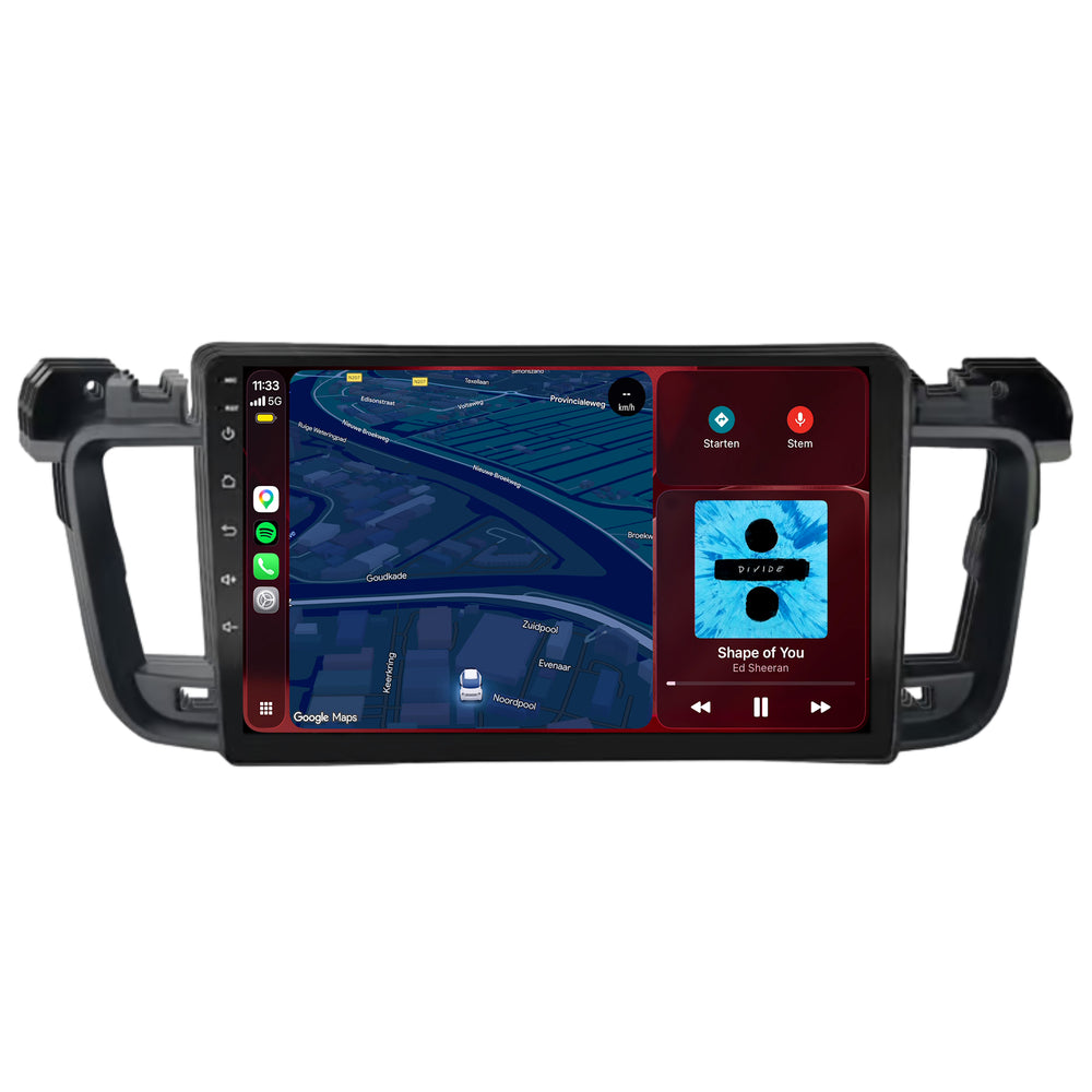 Peugeot 508-radio med CarPlay og Android Auto | 2011–2018 | 9 tommer | Android 15 | CTX-7322