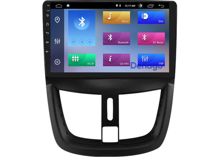 Peugeot 206+ CarPlay autoradio | 2009 t/m 2013 | Denago DNG-A398 | 9 inch | Android 13 | Draadloos CarPlay & Android Auto