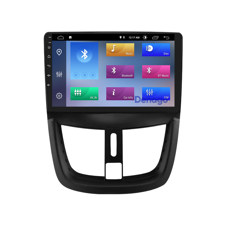 Autoradio CarPlay pour Peugeot 207 (2006-2015) | Denago DNG-A19 | Écran 9 pouces | Android 13 | CarPlay sans fil & Android Auto