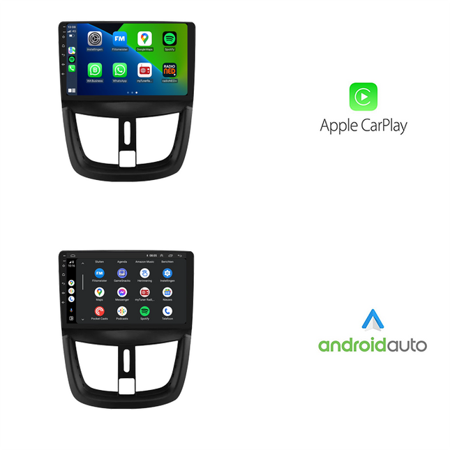 Peugeot 207 | 206+ | 207cc | Android 13 | Autoradio | 2006 t/m 2015 | CarPlay  & Android Auto