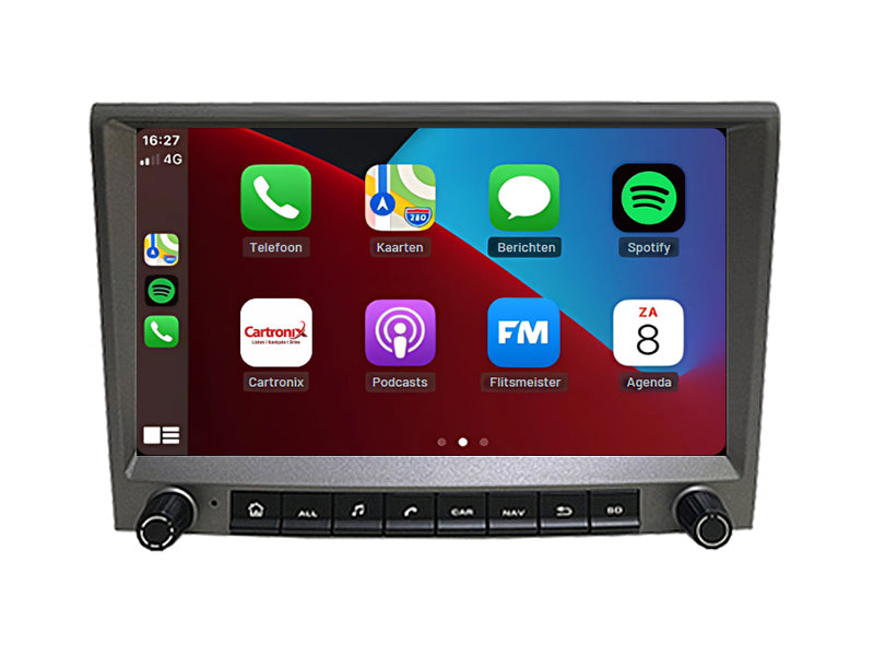 Porsche 911 Cayman Boxster | Android 15 Autoradio | 2005 t/m 2012 | CarPlay & Android Auto | Grijs