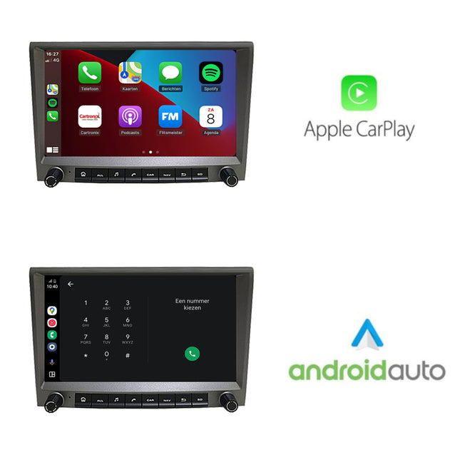 Porsche 911 Cayman Boxster | Android 15 Autoradio | 2005 t/m 2012 | CarPlay & Android Auto | Grijs