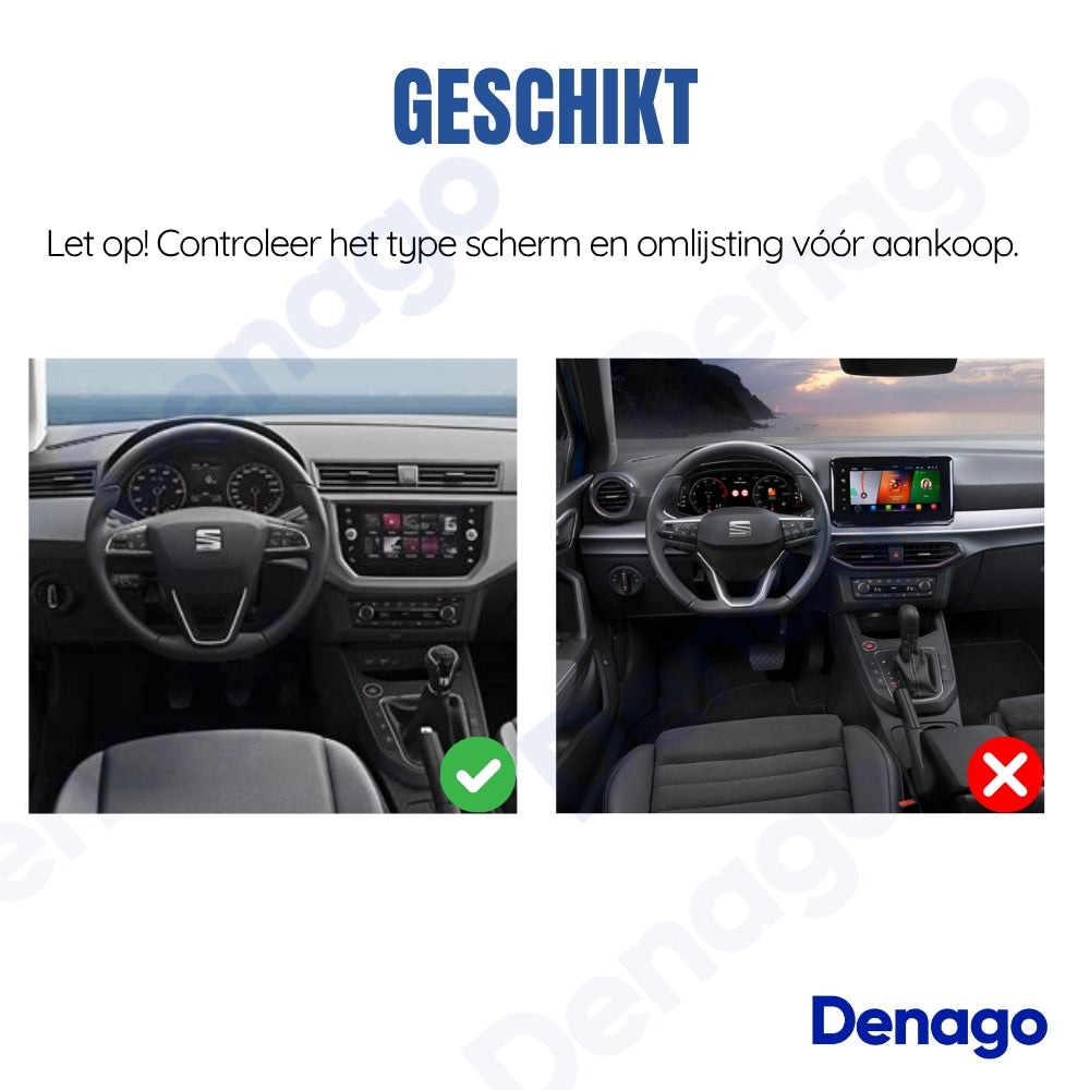 Seat Ibiza CarPlay autoradio | 2018 t/m 2026 | Denago DNG-A404 | 9 inch | Android 13 | Draadloos CarPlay & Android Auto