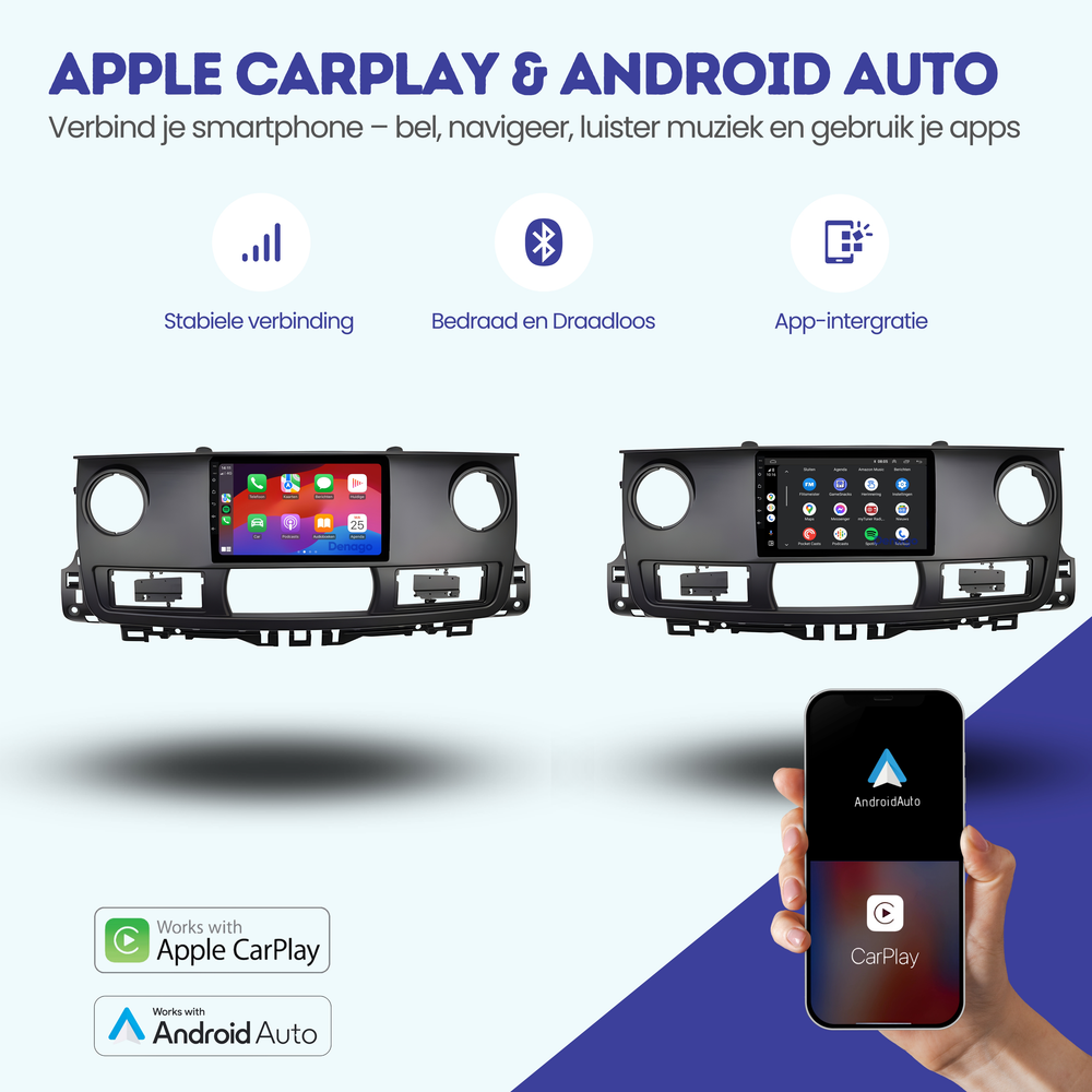 Radio para coche Renault Master CarPlay | Denago DNG-A342 | 9 pulgadas | Androide 13 | CarPlay inalámbrico y Android Auto