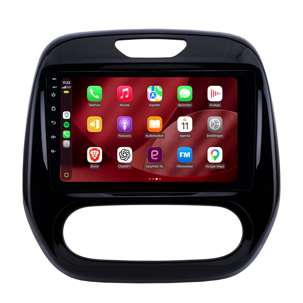 Renault Captur CarPlay & Android Auto radio | 2013 t/m 2017 | 9 inch | Android 15 | CTX-7182