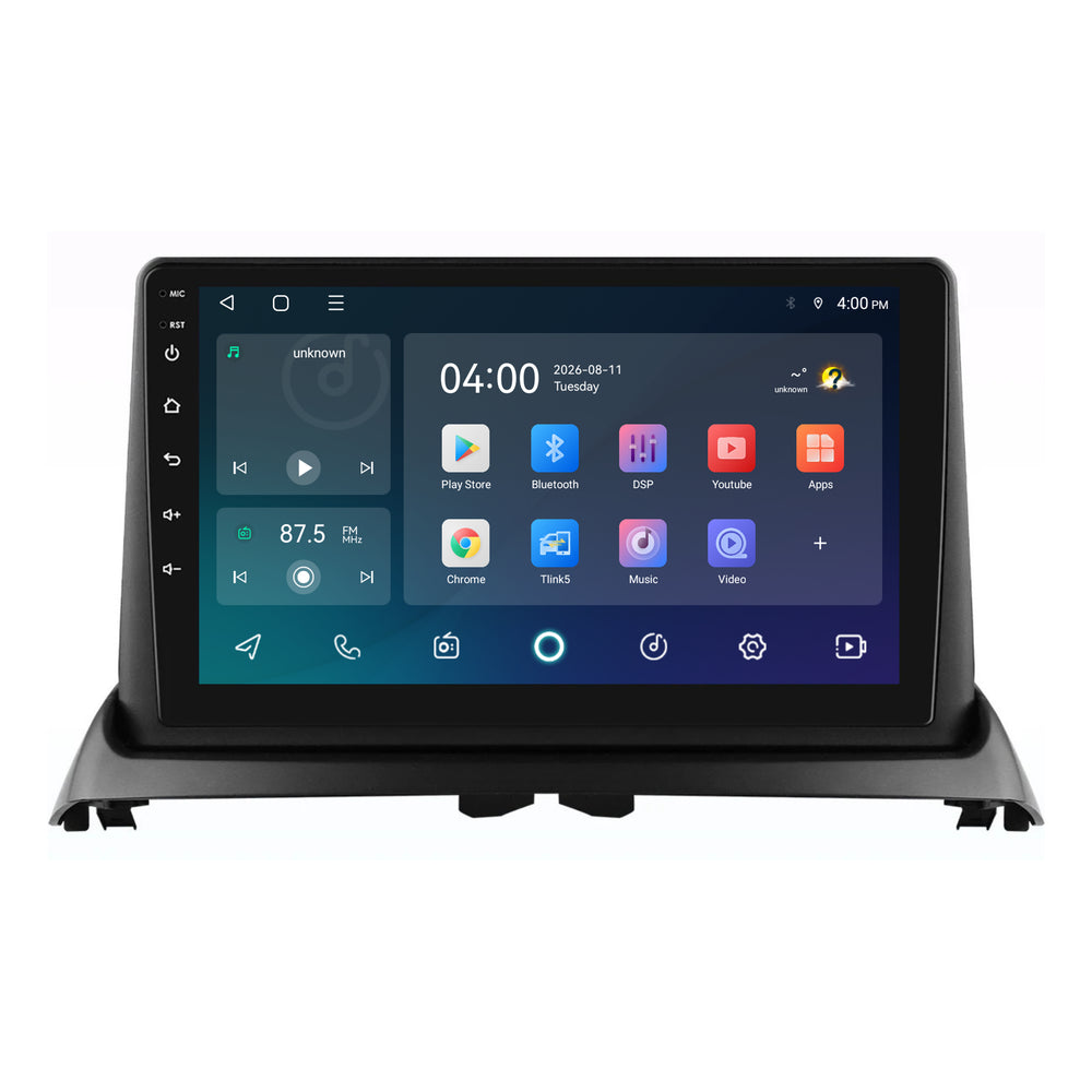 راديو Renault Clio 2 مع CarPlay وAndroid Auto | 2005–2012 | 9 بوصات | Android 15 | CTX-7433