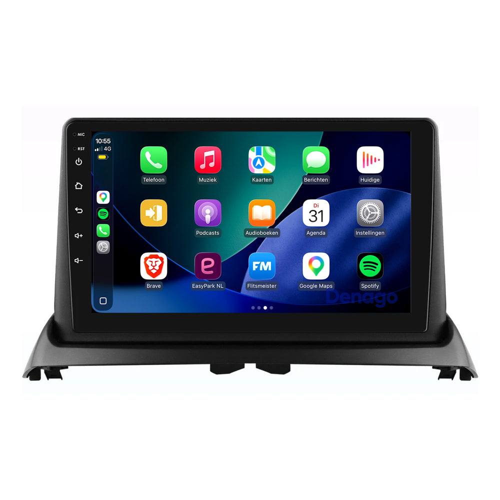 Renault Clio 2 CarPlay car radio | 2005 to 2012 | Denago DNG-A433 | 9 inches | Android 13 | Wireless CarPlay & Android Auto