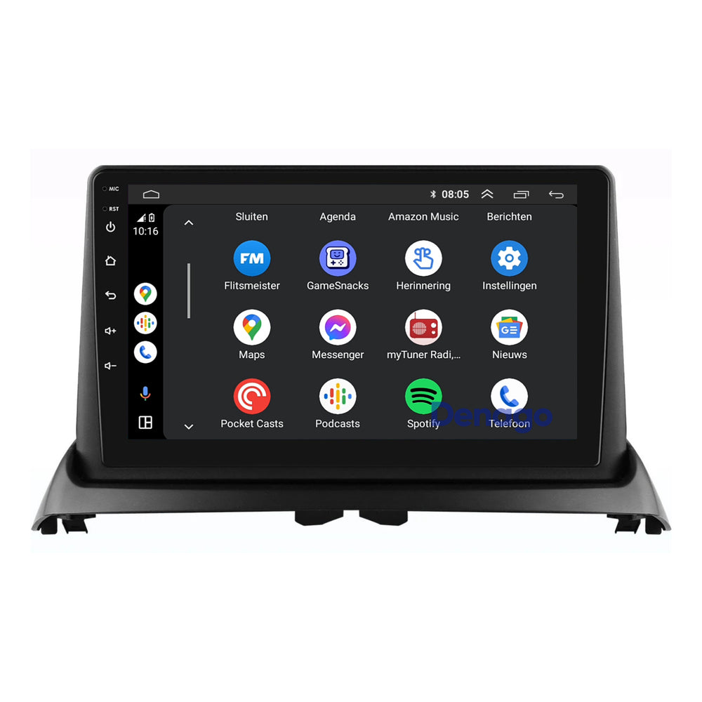 Renault Clio 2 CarPlay car radio | 2005 to 2012 | Denago DNG-A433 | 9 inches | Android 13 | Wireless CarPlay & Android Auto