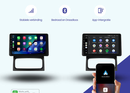 Renault Clio 2 CarPlay autoradio | 2005 t/m 2012 | Denago DNG-A424 | 9 inch | Android 13 | Draadloos CarPlay & Android Auto