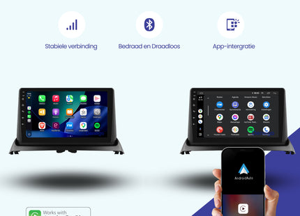 Renault Clio 2 CarPlay autoradio | 2005 t/m 2012 | Denago DNG-A433 | 9 inch | Android 13 | Draadloos CarPlay & Android Auto