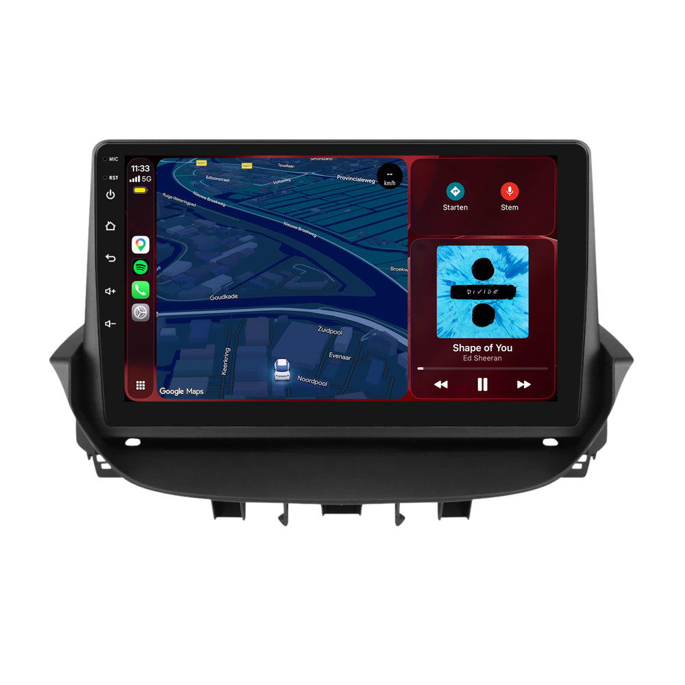 راديو Renault Laguna 2 مع CarPlay وAndroid Auto | 2001–2007 | 9 بوصة | Android 15 | CTX-7434