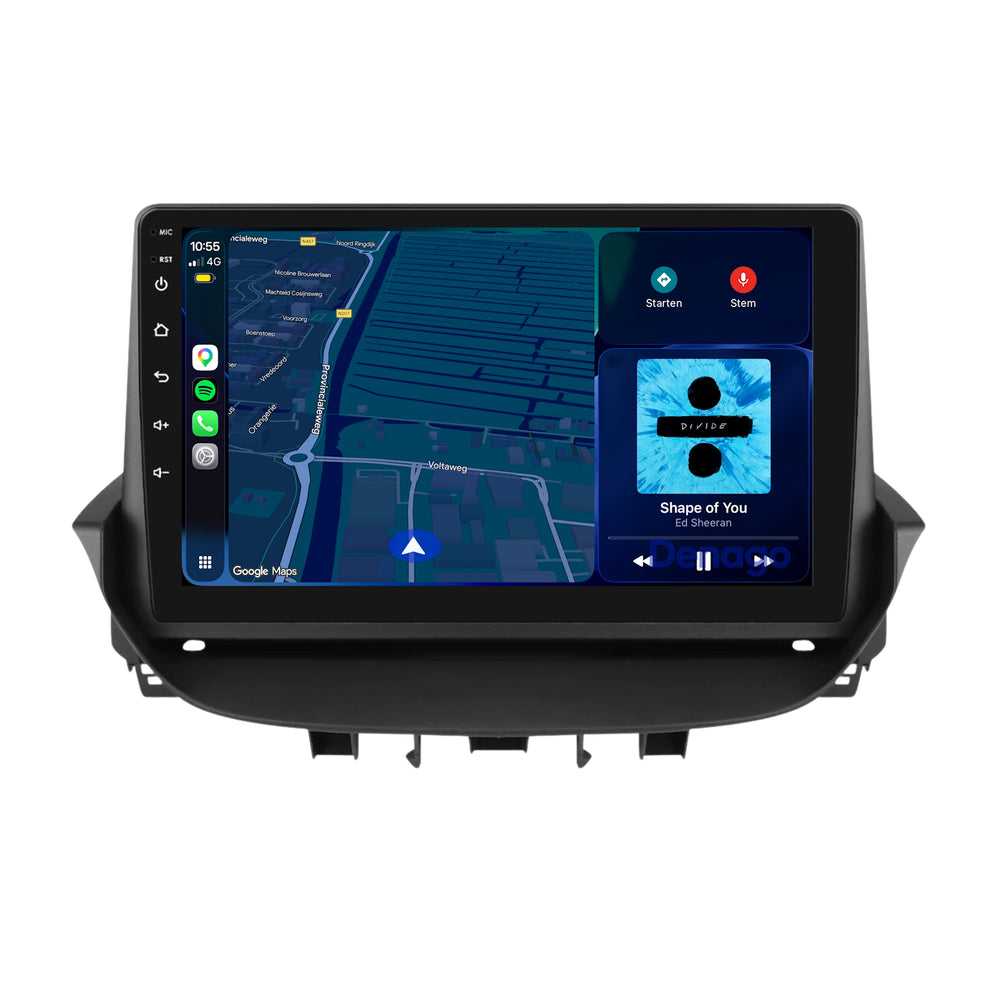 Renault Laguna 2 CarPlay autoradio | 2001 t/m 2007 | Denago DNG-A434 | 9 inch | Android 13 | Draadloos CarPlay & Android Auto