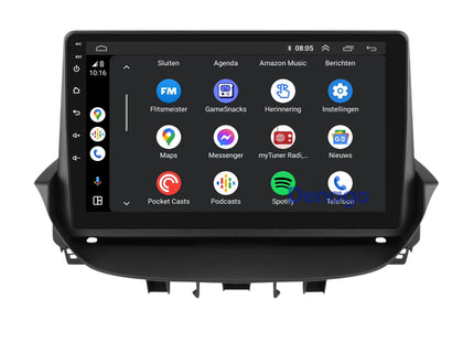 Renault Laguna 2 CarPlay autoradio | 2001 t/m 2007 | Denago DNG-A434 | 9 inch | Android 13 | Draadloos CarPlay & Android Auto