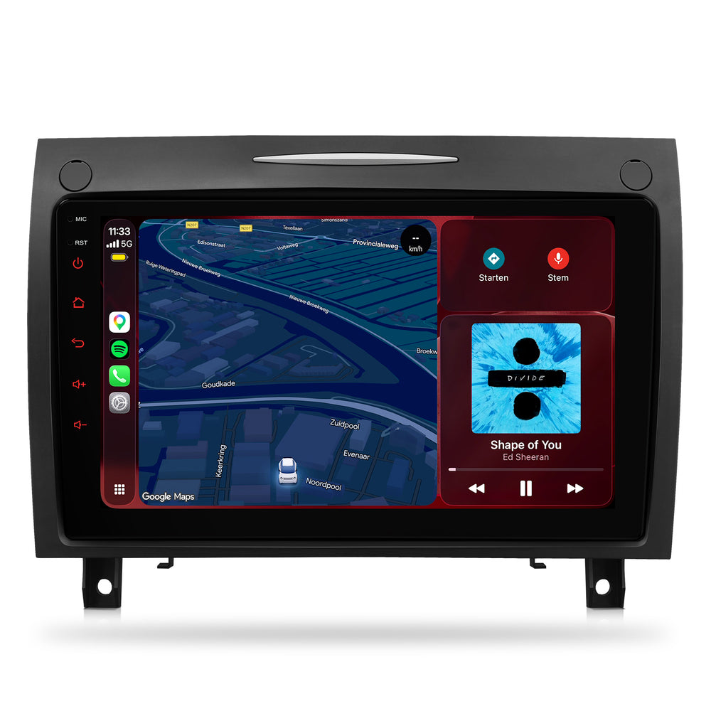 Mercedes SLK | Android 15 | 9 inch Autoradio | 2004 t/m 2010 | CarPlay & Android Auto