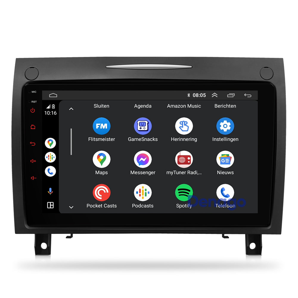 Mercedes SLK CarPlay autoradio | 2004 t/m 2010 | Denago DNG-A40 | 9 inch | Android 15 | Draadloos CarPlay & Android Auto