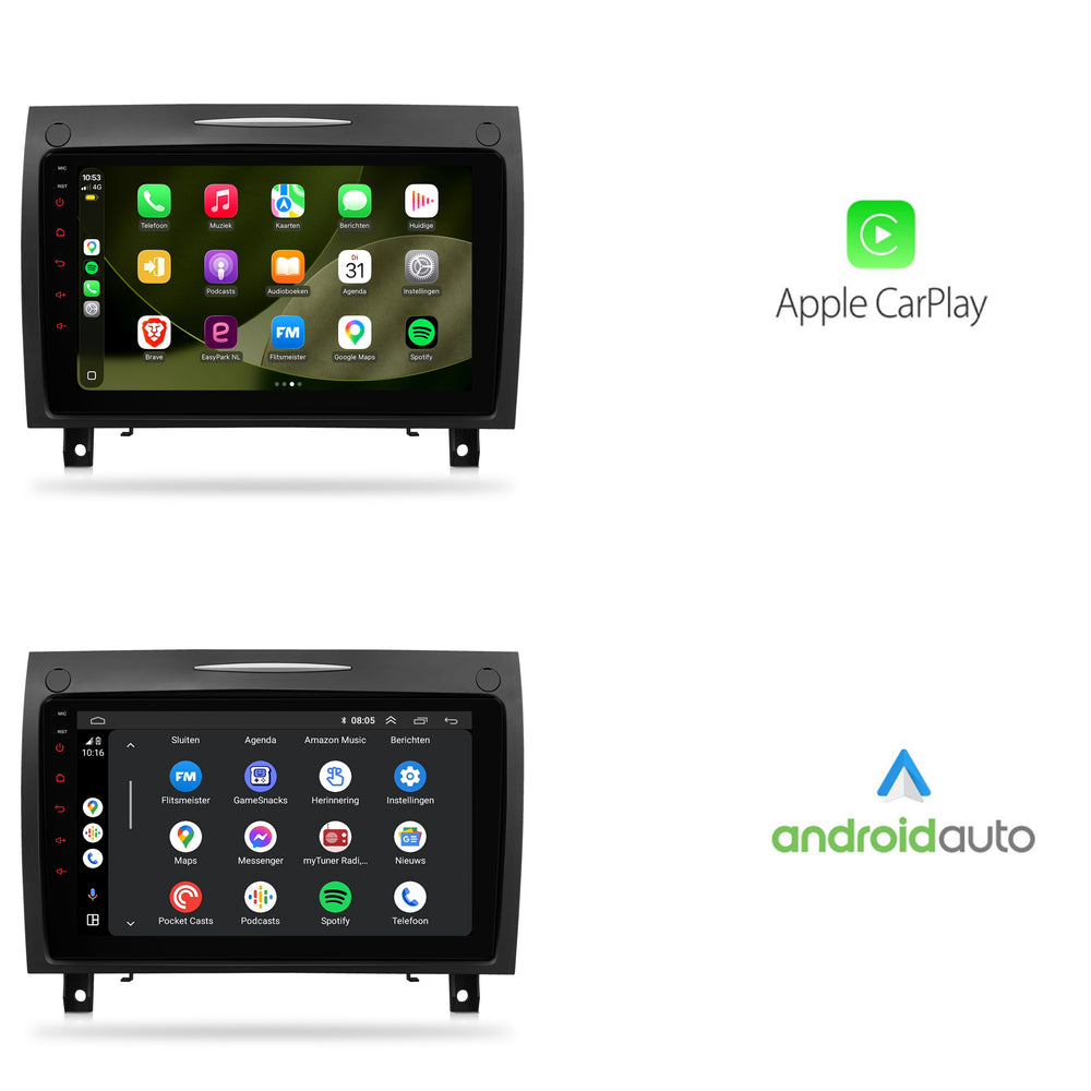 Mercedes-Benz SLK CarPlay & Android Auto autoradio | 2004 t/m 2010 | Android 15 | Davilon