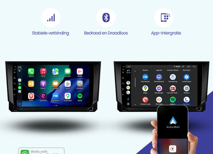 Seat Ibiza CarPlay autoradio | 2018 t/m 2026 | Denago DNG-A404 | 9 inch | Android 13 | Draadloos CarPlay & Android Auto