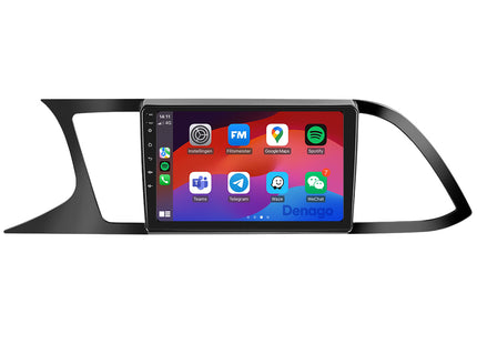 Seat Leon CarPlay autoradio | Matt Zwart | 2013 t/m 2020 | Denago DNG-A395 | 9 inch | Android 13 | Draadloos CarPlay & Android Auto
