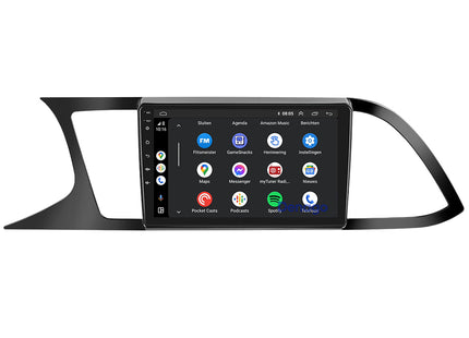 Seat Leon CarPlay autoradio | Matt Zwart | 2013 t/m 2020 | Denago DNG-A395 | 9 inch | Android 13 | Draadloos CarPlay & Android Auto