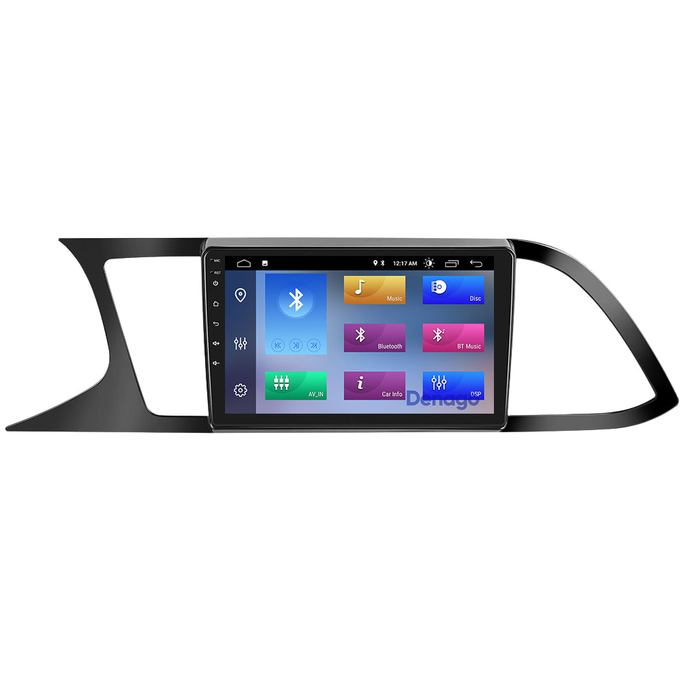 Seat Leon CarPlay car radio | Matt Black | 2013 to 2020 | Denago DNG-A395 | 9 inches | Android 13 | Wireless CarPlay & Android Auto